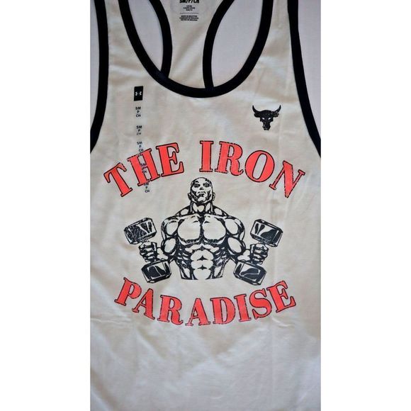 Under Armour 1373759 110 Men's Sz 2XL Beige Project Rock IPBC Loose Fit Tank Top - Picture 5 of 6